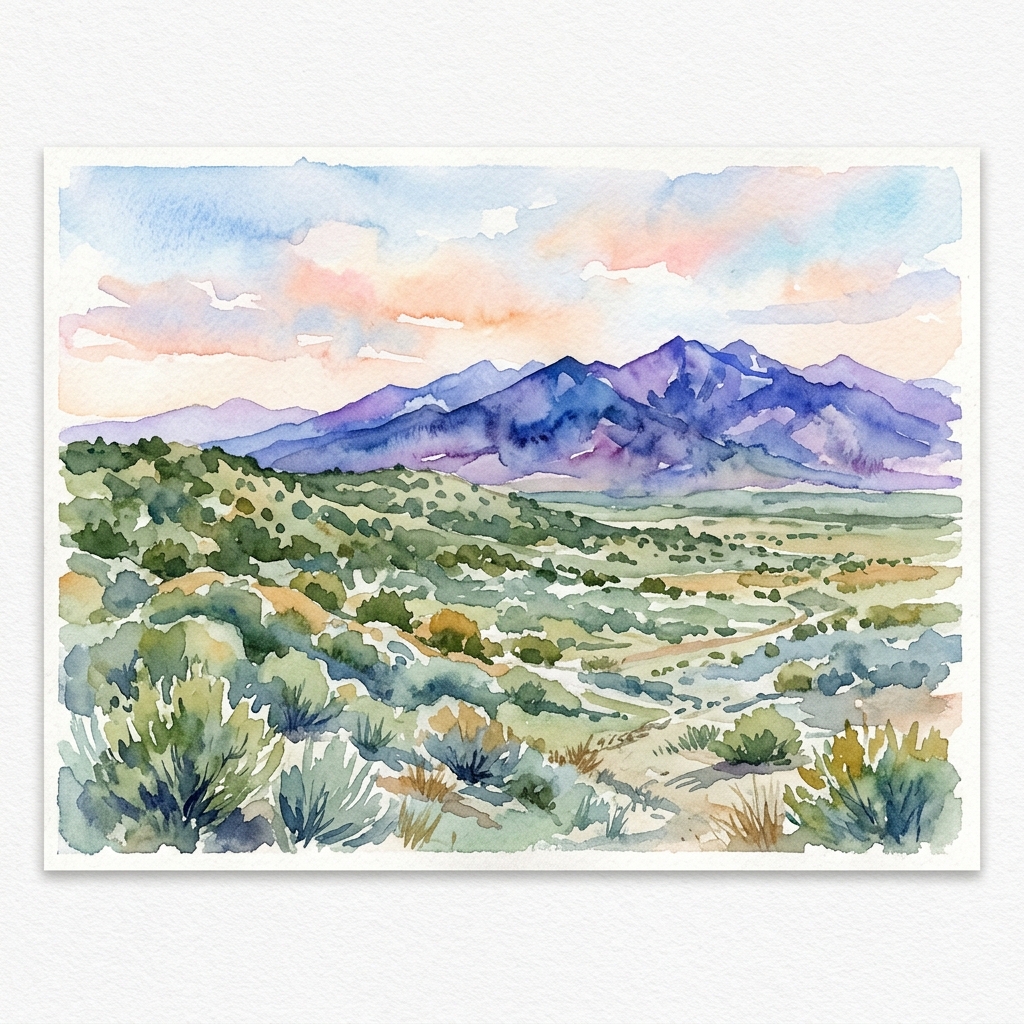 Mountain landscape near Taos, New Mexico