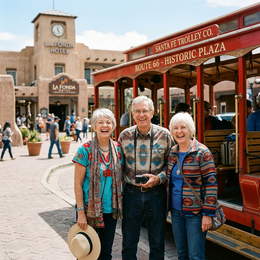 Tourists by Taos Trolley
